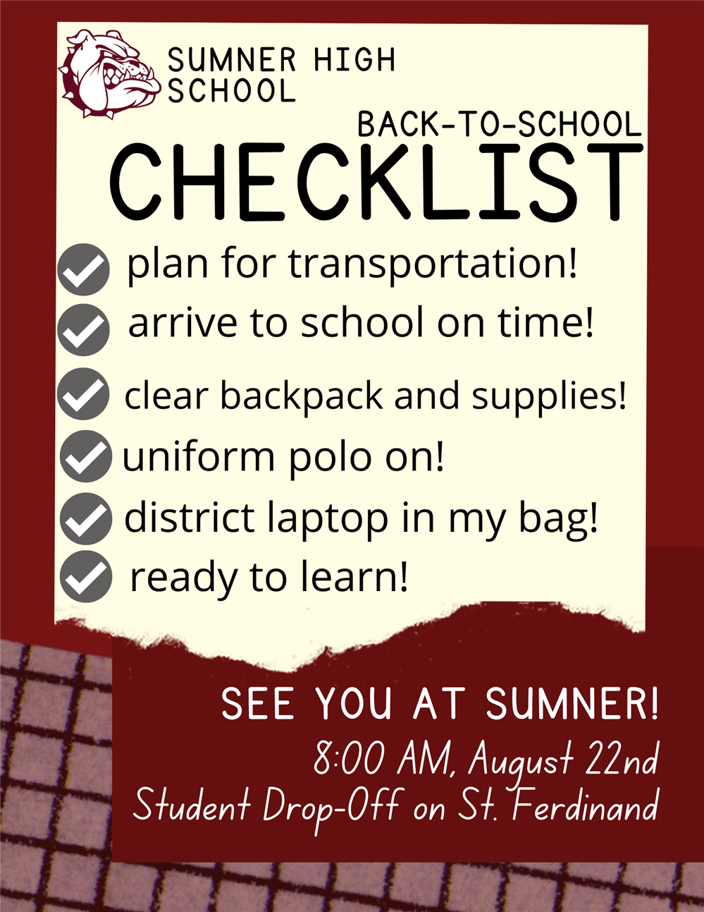  Back to School Checklist